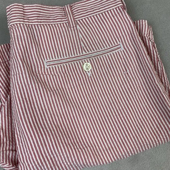 Jos. A. Bank Other - Jos A Banks Seersucker Shorts Mens 34* Red White Stripe Stays Cool Cotton Preppy